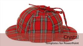  Presentation with sherlock holmes - Slides having sherlock holmes hat called deerstalker background and a red colored foreground