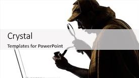  Presentation with sherlock holmes - Slides having sherlock holmes laptop computer silhouette background and a white colored foreground