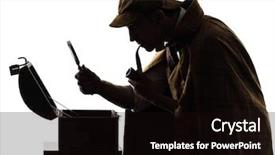  Presentation with sherlock - Audience pleasing presentation design consisting of sherlock holmes looking at open backdrop and a black colored foreground