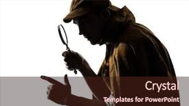  Presentation with sherlock holmes - PPT layouts featuring sherlock holmes silhouette in studio background and a wine colored foreground