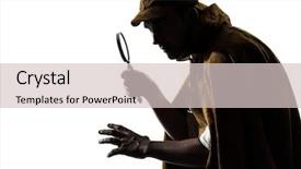  Presentation with sherlock - Presentation enhanced with sherlock holmes silhouette in studio background and a soft green colored foreground