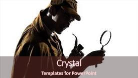  Presentation with sherlock - PPT theme with sherlock holmes silhouette in studio background and a wine colored foreground