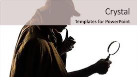  Presentation with sherlock - Presentation theme with sherlock holmes silhouette in studio background and a soft green colored foreground
