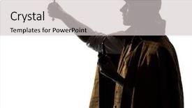  Presentation with sherlock holmes - Slides featuring sherlock holmes silhouette in studio background and a light gray colored foreground