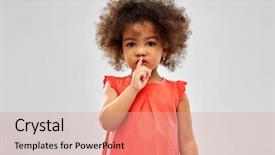  Presentation with african people - Cool new PPT theme with shhh - childhood and people concept backdrop and a coral colored foreground