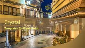  Presentation with resorts - Cool new PPT layouts with shibu-onsen-japan-february-5 backdrop and a tawny brown colored foreground