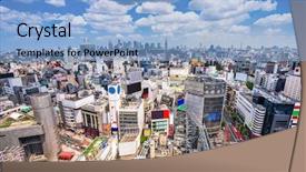  Presentation with tokyo - Audience pleasing PPT layouts consisting of shibuya tokyo japan skyilne backdrop and a light blue colored foreground