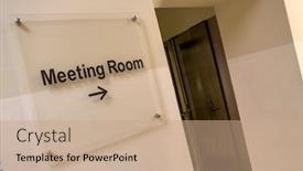  Presentation with negotiating - Presentation theme consisting of collusion - shield meeting room business negotiating background and a coral colored foreground