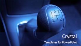  Presentation with change - Cool new slide deck with shift change - closeup of the gearstick backdrop and a navy blue colored foreground