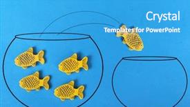  Presentation with change - Cool new presentation design with shift change - yellow fish jumping backdrop and a teal colored foreground