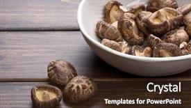  Presentation with mushrooms - Presentation consisting of shiitake mushrooms background and a wine colored foreground