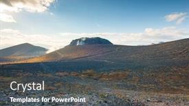  Presentation with hokkaido - Slides consisting of shikotsu-toya-national-park background and a dark gray colored foreground