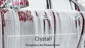  Presentation with car - Slide deck consisting of shin - car washing concept car background and a  colored foreground