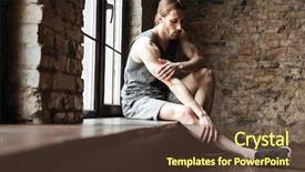  Presentation with leg pain - Audience pleasing presentation theme consisting of shin - portrait of a young fitness backdrop and a tawny brown colored foreground