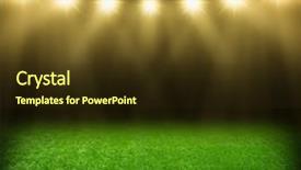  Presentation with spotlight - Colorful slide set enhanced with shine spotlight - soccer stadium with the bright backdrop and a tawny brown colored foreground