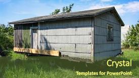  Presentation with asbestos lung disease - Amazing PPT layouts having shingle houes on a trailer backdrop and a tawny brown colored foreground