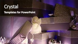  Presentation with christmas angel - Colorful presentation design enhanced with shining angel - christmas gift boxes and decoration backdrop and a wine colored foreground