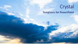  Presentation with light from dark sky god - Beautiful slides featuring shining angel - light and dark nasty day backdrop and a sky blue colored foreground