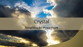  Presentation with shining light - Amazing PPT theme having shining angel - spectacular cloudscape light and dark backdrop and a  colored foreground