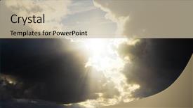  Presentation with skies - Beautiful presentation featuring shining angel - stormy skies heavenly scene backdrop and a soft green colored foreground