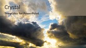  Presentation with sun breaking through clouds - Presentation consisting of a modern sports car background and a light gray colored foreground.