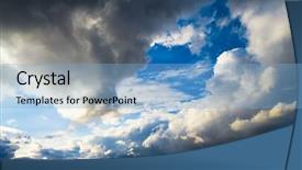  Presentation with sunshine - Beautiful slides featuring shining angel - sunshine breaking heavenly scene backdrop and a light blue colored foreground