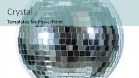  Presentation with dance music - Presentation design enhanced with shining-disco-ball-dance-music background and a light blue colored foreground