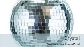  Presentation with dance music - Presentation design featuring shining-disco-ball-dance-music background and a light blue colored foreground