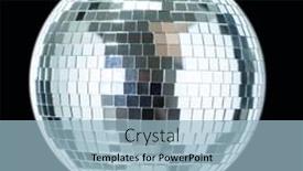  Presentation with dance music - Presentation design with shining-disco-ball-dance-music background and a light blue colored foreground