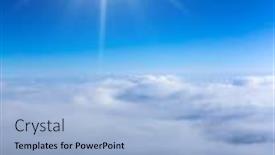  Presentation with shining light - PPT layouts with shining light clean skyscape background and a light blue colored foreground