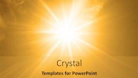  Presentation with heat - Theme featuring shining-orange-sun-heat-wave background and a yellow colored foreground