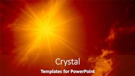  Presentation with heat - Presentation consisting of shining-orange-sun-heat-wave background and a crimson colored foreground