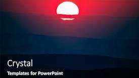  Presentation with heat - PPT theme featuring shining-orange-sun-heat-wave background and a black colored foreground