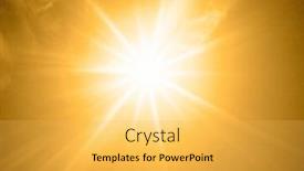  Presentation with heat - Presentation theme having shining-orange-sun-heat-wave background and a yellow colored foreground