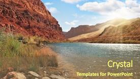  Presentation with cold water - Colorful PPT layouts enhanced with shining rays of the sun reflected in the cold water of the colorado river the steep mountains of red sandstone backdrop and a coral colored foreground