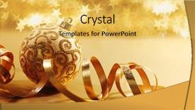  Presentation with card holiday flowers abstract - PPT theme having shining star - golden christmas card holiday background background and a yellow colored foreground