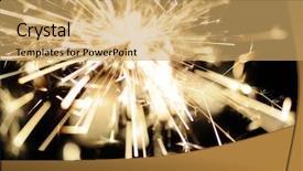  Presentation with shining star - Colorful slide set enhanced with shining star - sparkler backdrop and a yellow colored foreground