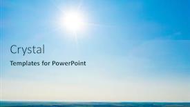  Presentation with climate change - Slides enhanced with shining-sun-at-clear-blue background and a light blue colored foreground
