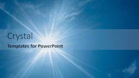  Presentation with heat - Presentation theme consisting of shining-sun-heat-wave-background background and a light blue colored foreground