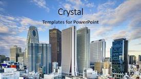  Presentation with tokyo - Presentation featuring shinjuku tokyo japan financial district background and a light blue colored foreground