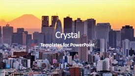  Presentation with tokyo - Cool new PPT layouts with shinjuku ward of tokyo backdrop and a violet colored foreground