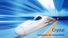  Presentation with blur - Theme with shinkansen - fast train with motion blur background and a  colored foreground