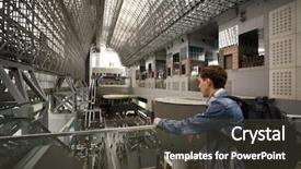  Presentation with light colors steel structure - Colorful PPT theme enhanced with shinkansen - tourist a modern architectural steel backdrop and a  colored foreground