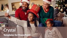  Presentation with doctor taking care of family - Audience pleasing PPT layouts consisting of shinny - happy african family taking selfie backdrop and a coral colored foreground