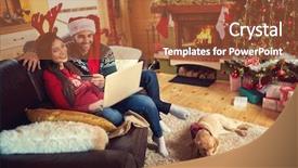  Presentation with shopping - PPT layouts having shinny - male and female shopping background and a red colored foreground