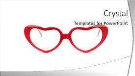  Presentation with pink heart illustrations - Theme having shinny - pair of pink heart shaped background and a white colored foreground