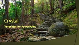  Presentation with shinto - Presentation featuring shinto temple kumano kodo pilgrimage background and a tawny brown colored foreground