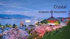  Presentation with hiroshima - Amazing slide set having miyajima island hiroshima japan backdrop and a teal colored foreground