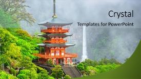  Presentation with japan - Amazing PPT layouts having natural view - nachi japan at nachi taisha backdrop and a lemonade colored foreground