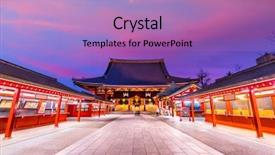  Presentation with tokyo - Beautiful presentation featuring tokyo japan temple backdrop and a coral colored foreground